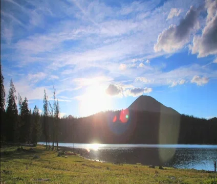 Sunset Time Lapse - Trial Lake Utah Stock Footage 784433