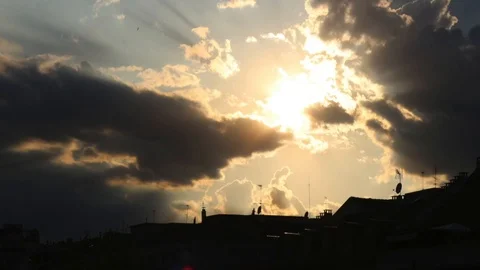 Sunset time lapse twilight Stock Footage 91598653