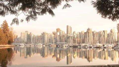 Sunset time lapse, Vancouver Stock Footage 247077204