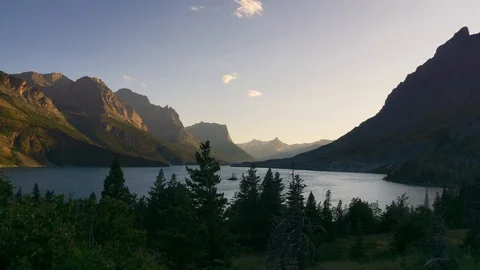 Sunset Time Lapse at Wild Goose Island Overlook Stock Footage 121985439