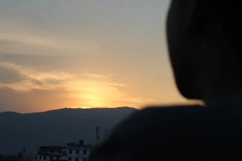 The sunset time Foto stock