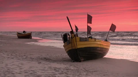 Sunset time on the sea Stock Footage 31865000