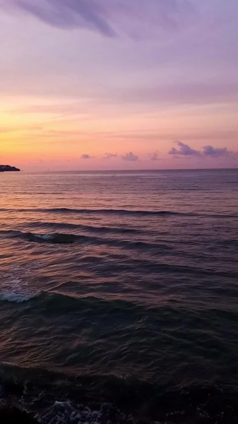 Sunset time sea view Stock Footage 254706749