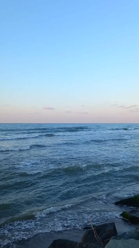 Sunset time sea view Stock Footage 254707076