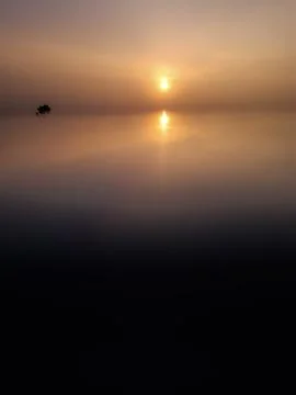 Sunset time sunlight reflection,on the mirror. Stock Photos