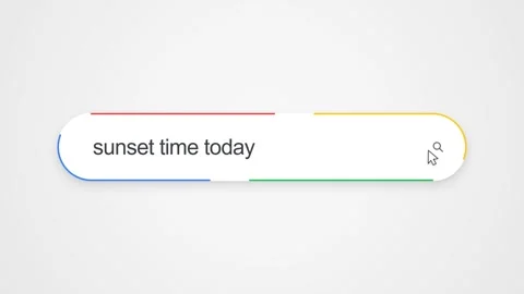 Sunset Time Today On Web Browser Search Engine 動画素材 338395590