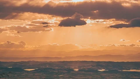 Sunset timelapse- 4k clouds timelapse Video stock 155857080