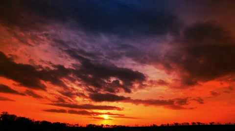 Sunset - timelapse. 4K. FULL HD, 4096x2304. Stock Footage 34408743