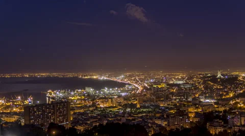Sunset Timelapse of Algiers city in 4k Stock Footage 50854705
