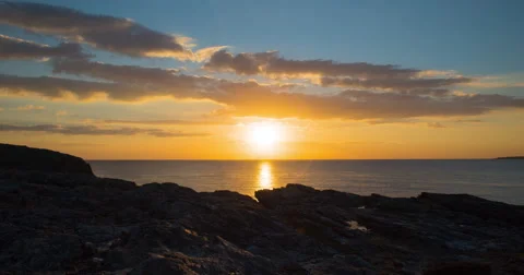 Sunset Timelapse in Anglesey North Wales Stock Footage