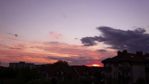 Sunset timelapse from apartment balcony Stock Footage 130325393
