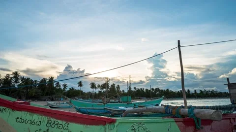 Sunset timelapse on beach 4k Stock-Footage 68642578