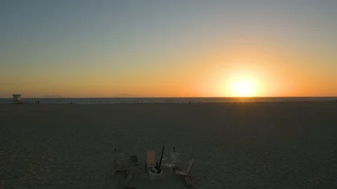 Sunset timelapse beach camp fire 스톡 동영상 91603863