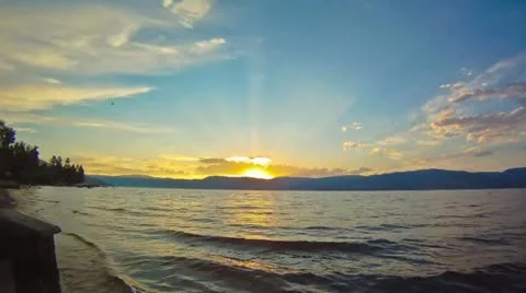 Sunset Timelapse at Beach Stock Footage 12527508