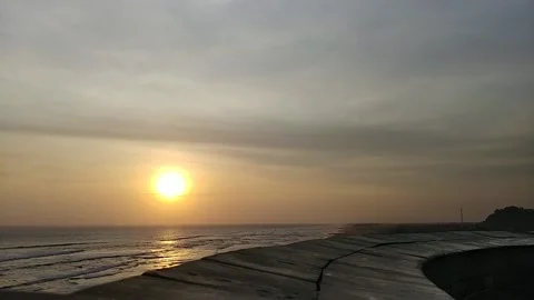 Sunset Timelapse at the beach Stock Footage 144159912