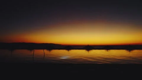 Sunset timelapse on the beach Stock Footage 157499082