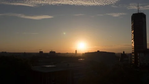 Sunset timelapse in Belgrade Stock Footage 94529029