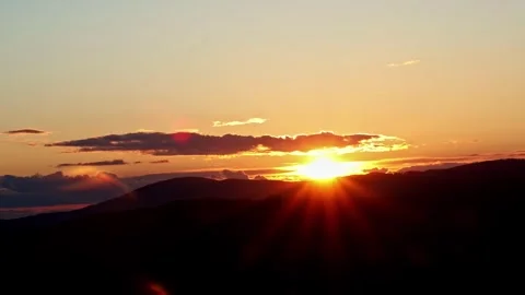 Sunset timelapse with clouds and mountains 스톡 동영상 273154003