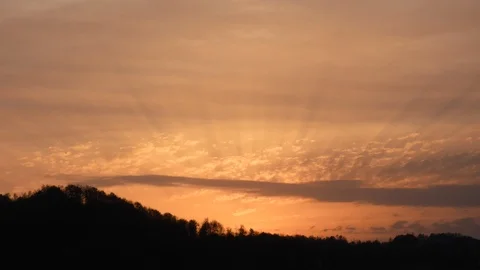 Sunset timelapse with clouds Stock Footage 89670899