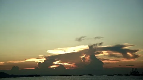 Sunset timelapse of cloudy day at Hong Kong - 4k Stock-Footage 317059047