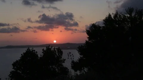 Sunset timelapse with cloudy sky Video stock 71029300