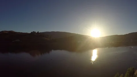Sunset Timelapse in Douro River vineyards, Portugal Stock Footage 92369825