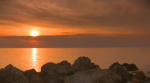 Sunset, timelapse Video stock 458094