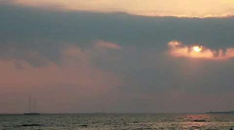 Sunset timelapse Stock Footage 8600498