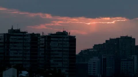 Sunset timelapse Stock Footage 22100374