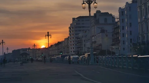 Sunset timelapse Stock Footage 129393541