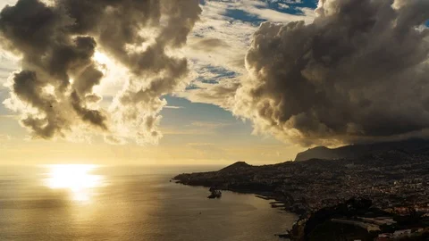 Sunset timelapse of Funchal Stock Footage 109542509
