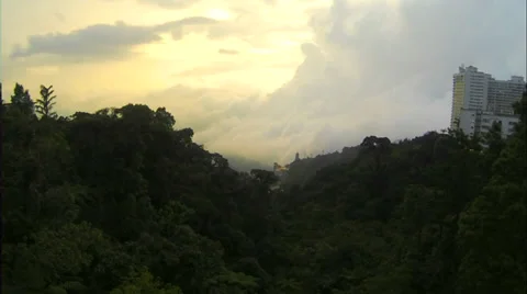 Sunset timelapse from Genting Highlands Stock Footage 32700512