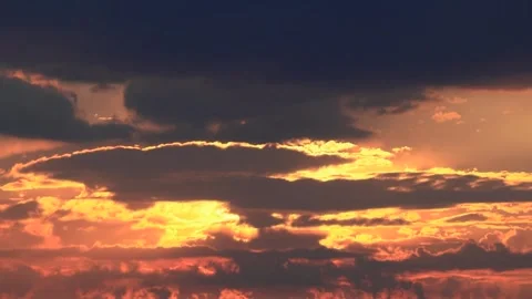 Sunset Timelapse HD, Dramatic Sundown sky Landscape Stock Footage 246564582