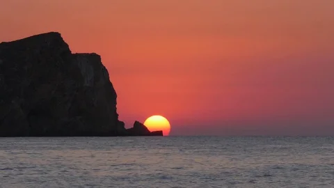 Sunset timelapse Ibiza, Cala Comte Stock Footage 75431667