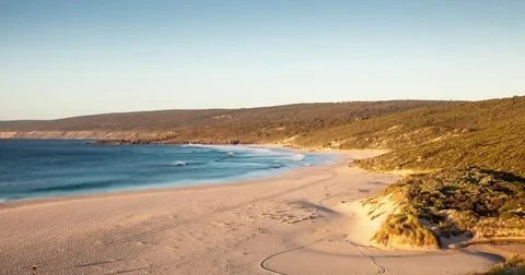 Sunset timelapse on Injidup beach in Yallingup, Western Australia Stock Footage 81463176