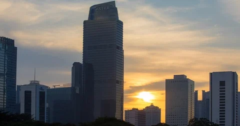 Sunset timelapse in Jakarta Stock Footage 103411059
