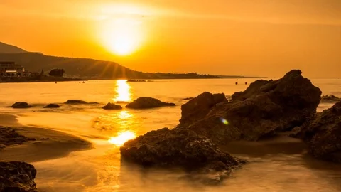 Sunset Timelapse Kreta Stock Footage 97055074