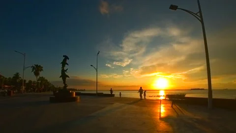 Sunset timelapse in La Paz Stock Footage 160686160