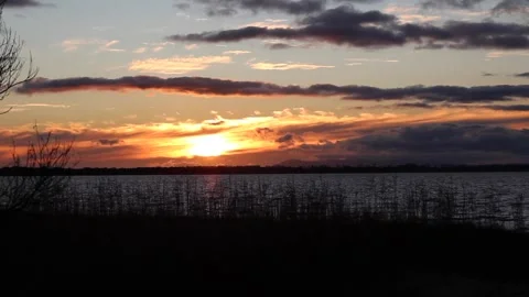 Sunset Timelapse at Lake Burrumbeet Video stock 331572084