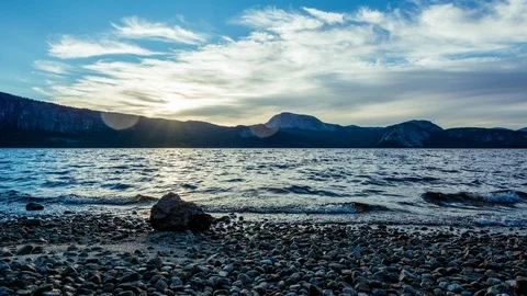 Sunset Timelapse at a Lake Stock Footage 105660000