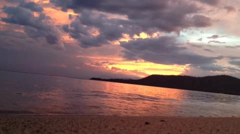 Sunset Timelapse on Lake Tahoe Video stock 42202080