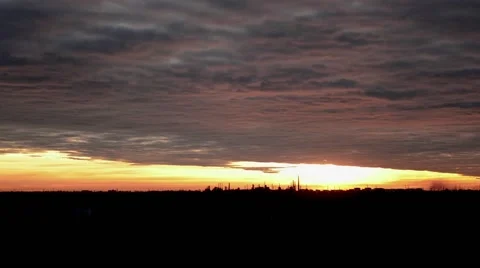 Sunset Timelapse Landscape Stock Footage 58852631