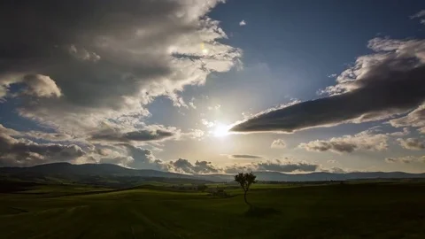 Sunset Timelapse Landscape with tree 4K Vídeos de archivo 82914632