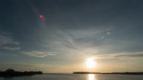 Sunset timelapse. The last rays of the setting sun and cloudy fall Stock Footage 205272955