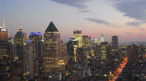Sunset Timelapse looking south at 59th &amp; 9th Stock Footage 31218677