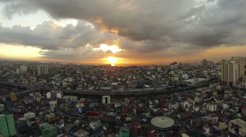 Sunset Timelapse Manila Bay Stock Footage