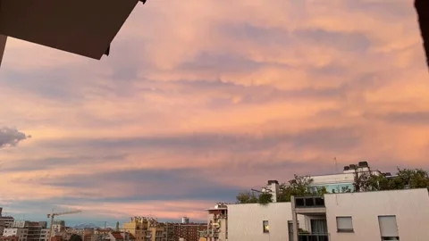Sunset timelapse in Milan Stock Footage 270541847