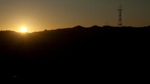 Sunset Timelapse Mount Sutro Pan Stock Footage 98704558