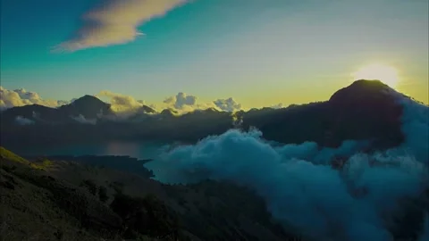 Sunset Timelapse Mountain Stock Footage 263028124