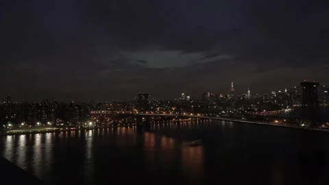 Sunset Timelapse New York Williamsburg Bridge 03 Stock Footage 239691277